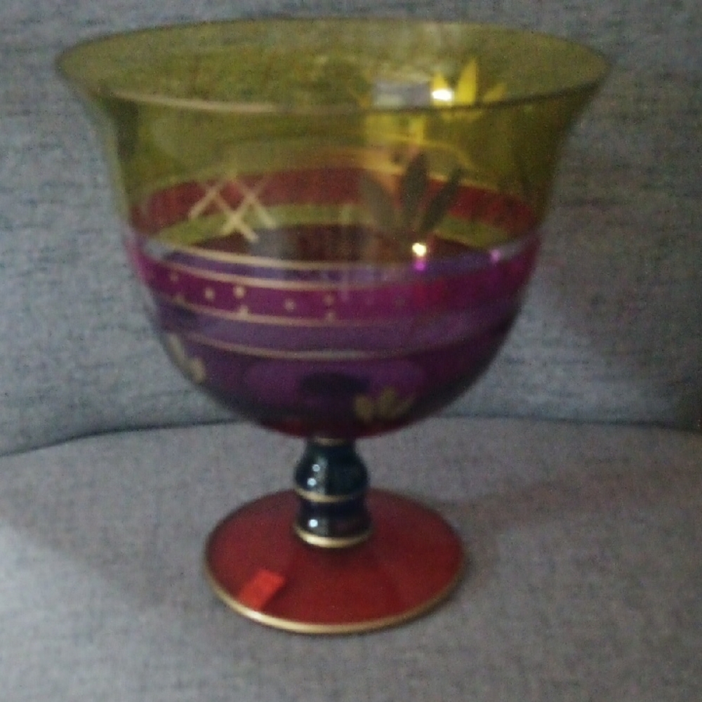 Colorful Glass Goblet